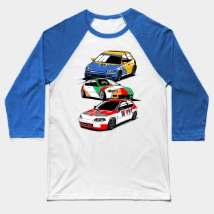 Honda Civic EG Triple Threat Baseball T-Shirt